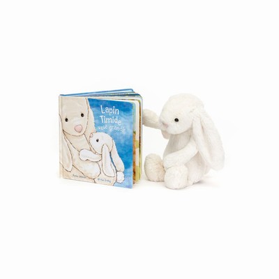 Jellycat Lapin Timide Veut Grandir Livre and Bashful Cream Bunny Medium Australia | 708935KYZ